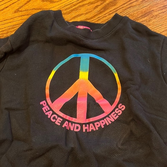 Me.n.u Girl’s Peace and Happiness Sweatshirt Size M - Picture 2 of 4